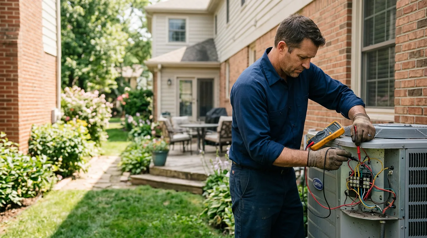 HVAC technician working near Orleans, VT